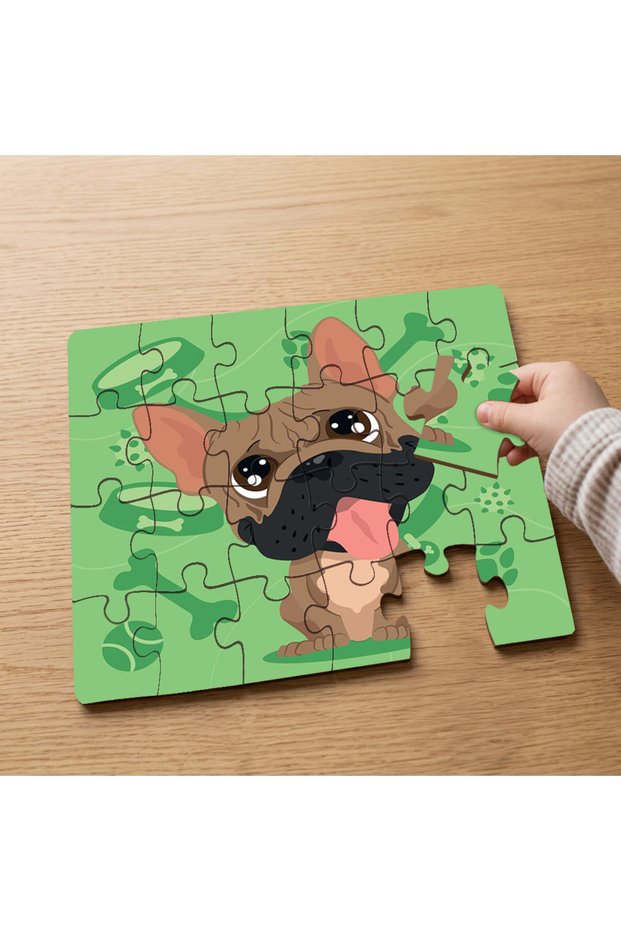 24 Piece Wooden Children's Puzzle with Cute Dog Design Mpk0783