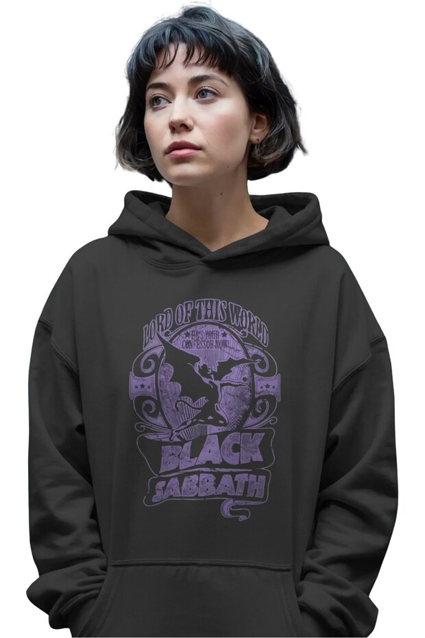 Black Sabbath Rock Metal Music Band Pre-Printed Unisex Oversize Premium Hoodie