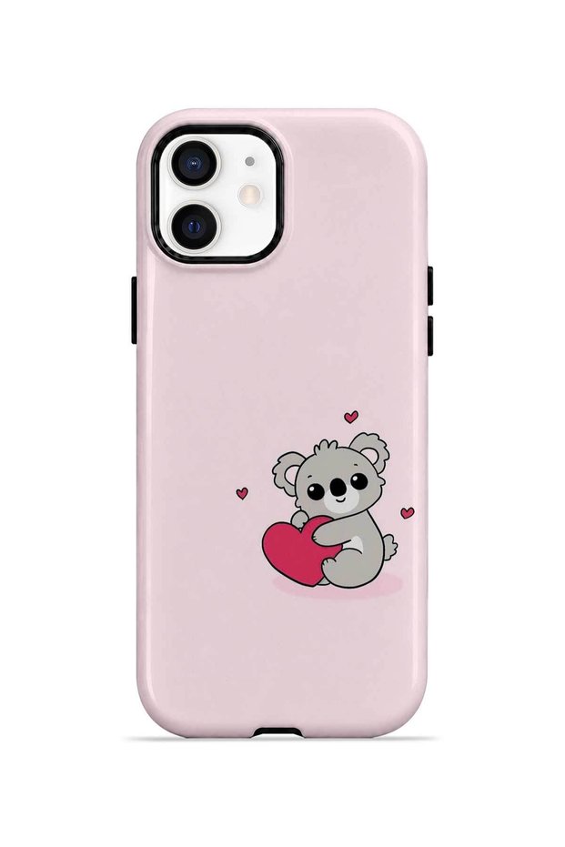 iPhone 12 Vorian Double Layer Heart Koala Case