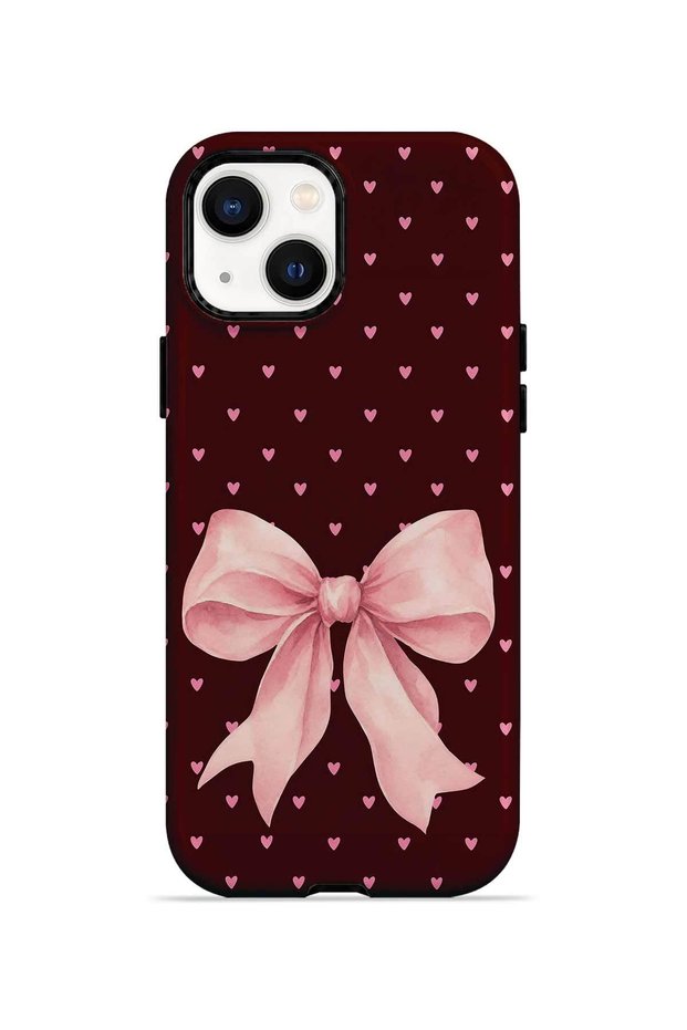 iPhone 14 Plus Vorian Magsafe Double Layer Blush Heart Bow Case