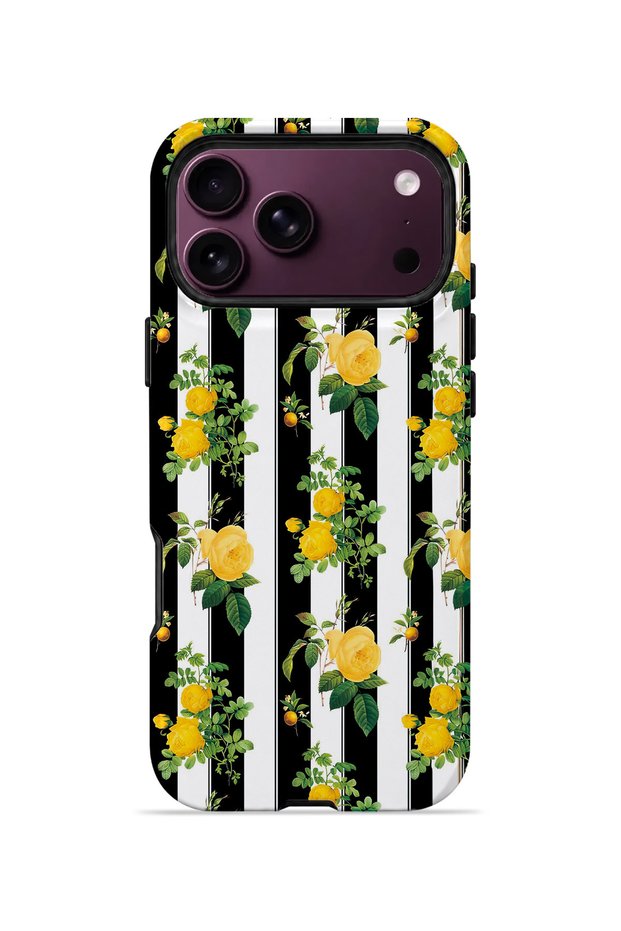 iPhone 18 Pro Max Vorian Double Layered Yellow Rose Stripe Case