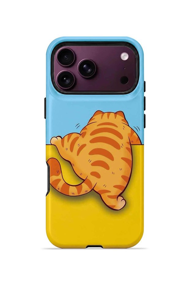 iPhone 18 Pro Max Vorian Magsafe Double Layer Sleepy Orange Cat Case