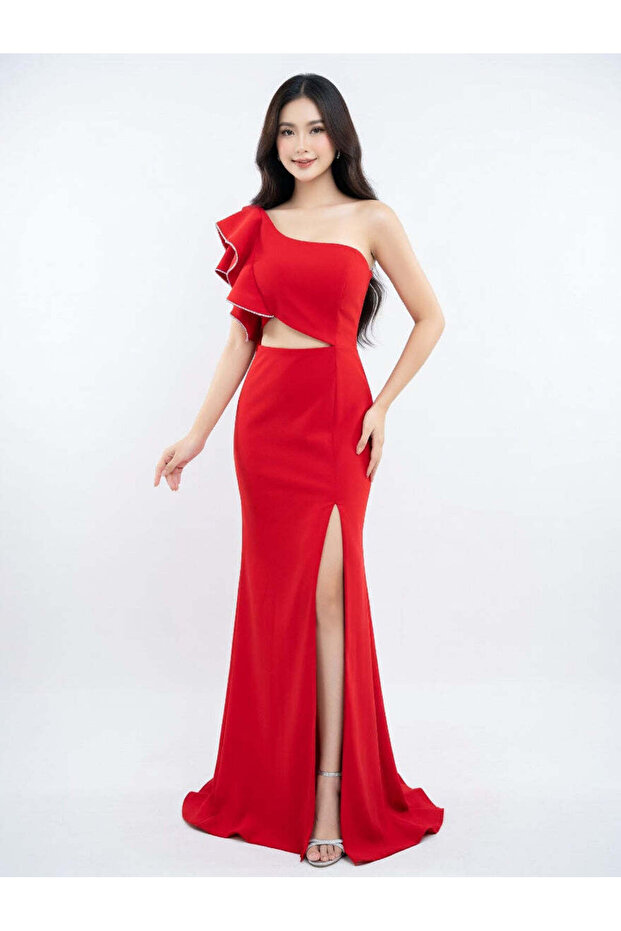 Valora One-Shoulder Gown