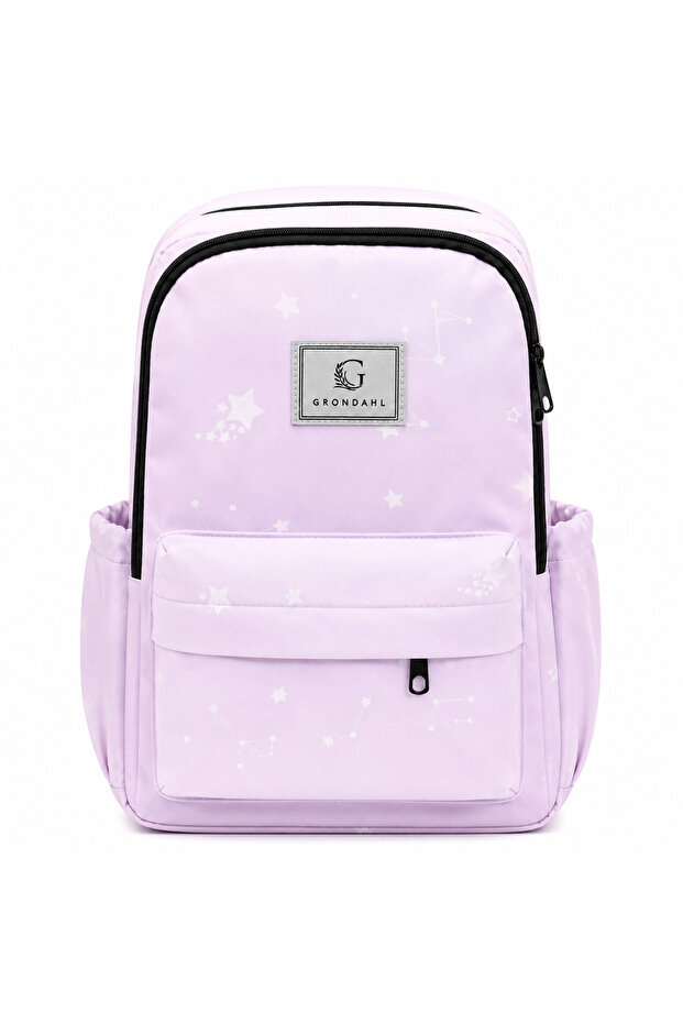 17 Inch Pastel Galaxy School Backpack Lightweight Multi-Pocket Bookbag with Large Capacity Polyester Adjustable Everyday Backpack for School Study Travel Office & Outdoor Use