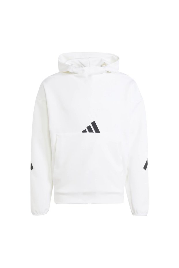 Zne Men's White Hooded Sweatshirt