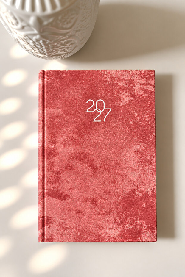 2027 Daily Agenda 14X20 cm 168 Sheets – Stylish Cover with Smoke Texture | 6 Colors