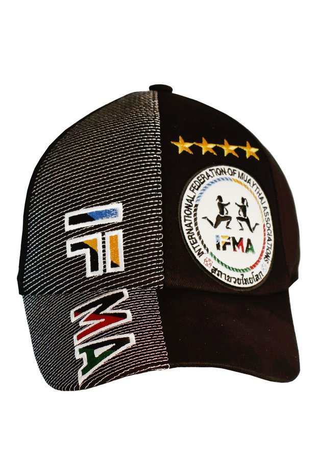 50326Ac Embroidered Ifma Logo Muay Thai Hat – Black