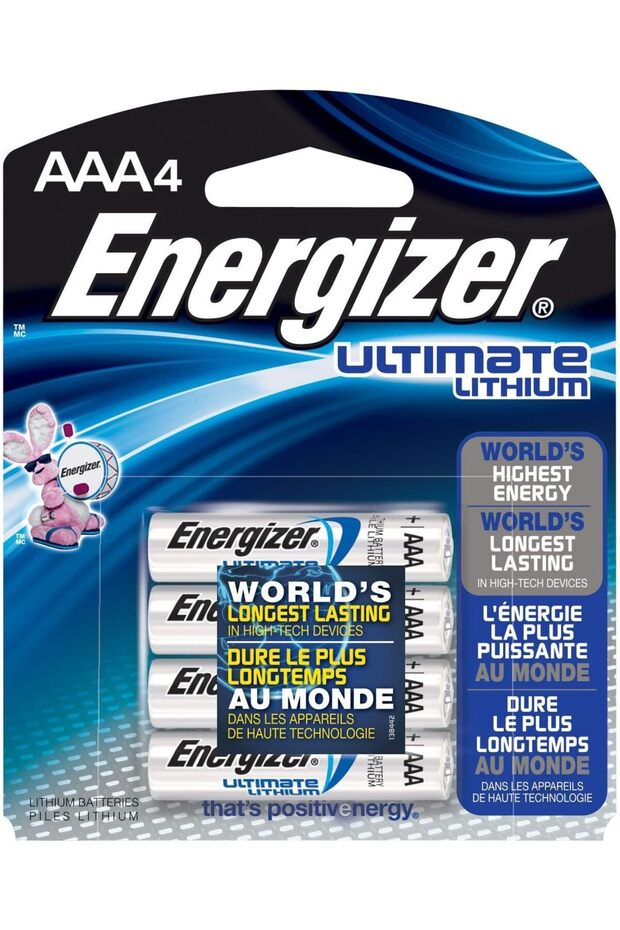 L92BP-4 Ultimate Lithium AAA Batteries, World’s Longest-Lasting AAA Battery in High-Tech Devices (4 Pack)