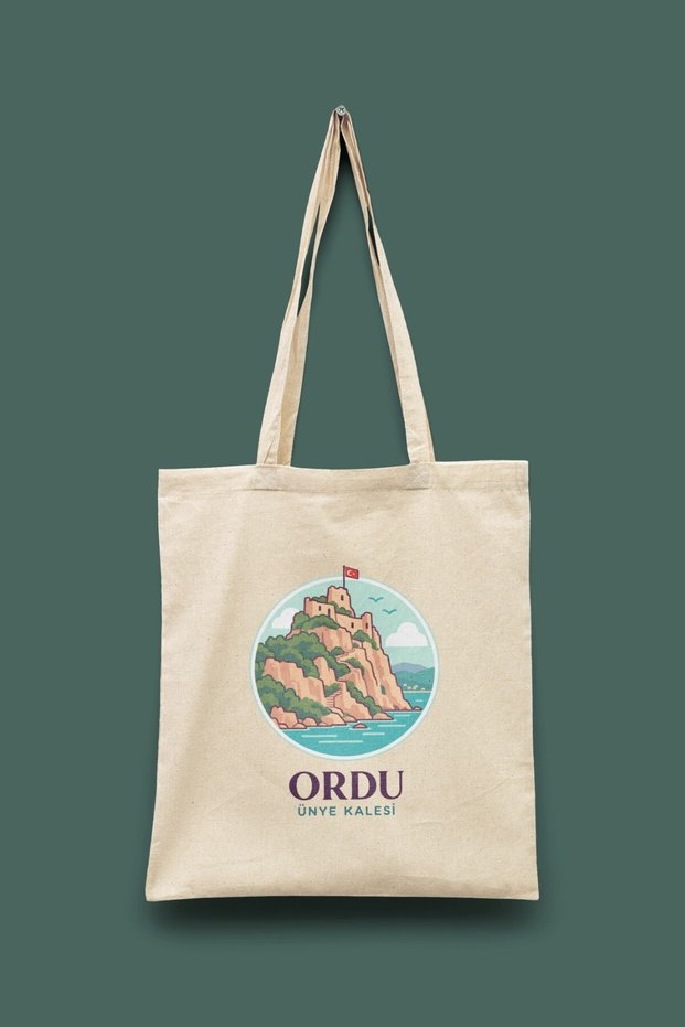 Ünye Kalesi - Ordu Turkey Series Tote Bag Printed Cloth Bag