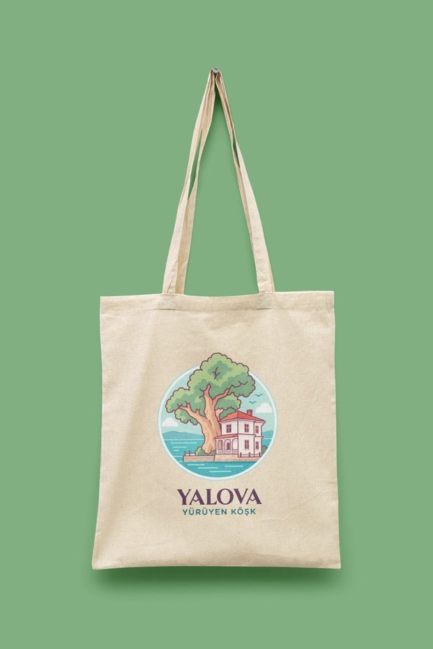 Yürüyen Köşk - Yalova Türkiye Series Tote Bag Printed Cloth Bag