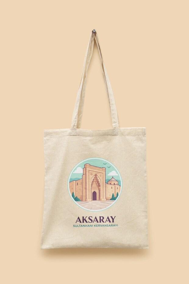 Sultanhanı Kervansarayı - Aksaray Turkey Series Tote Bag Printed Cloth Bag