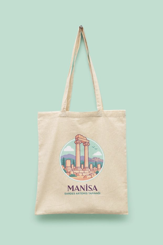 Sardes Artemis Temple - Manisa Turkey Series Tote Bag Printed Cloth Bag