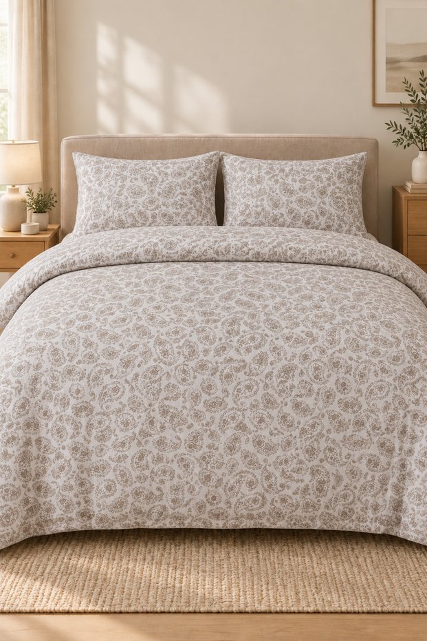 Flannel Double Duvet Cover Set Damla