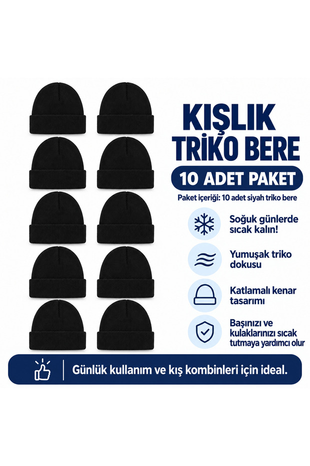 We Send 10 Pieces of Knitwear Berets