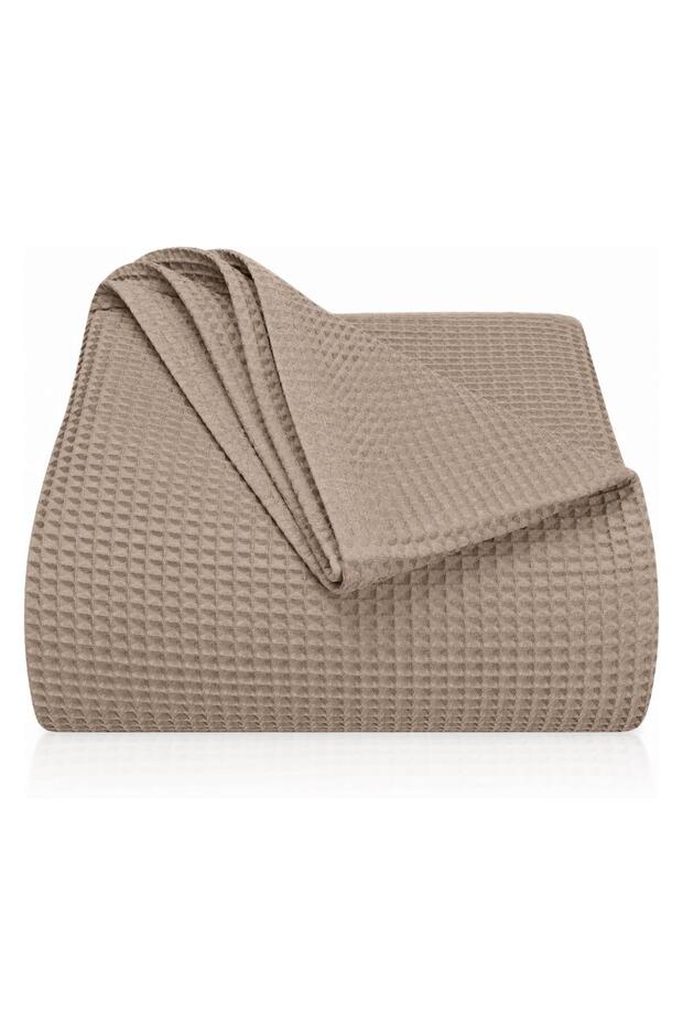 100% Cotton 150X200 cm Waffle Patterned, Pique Bed & Sofa Cover