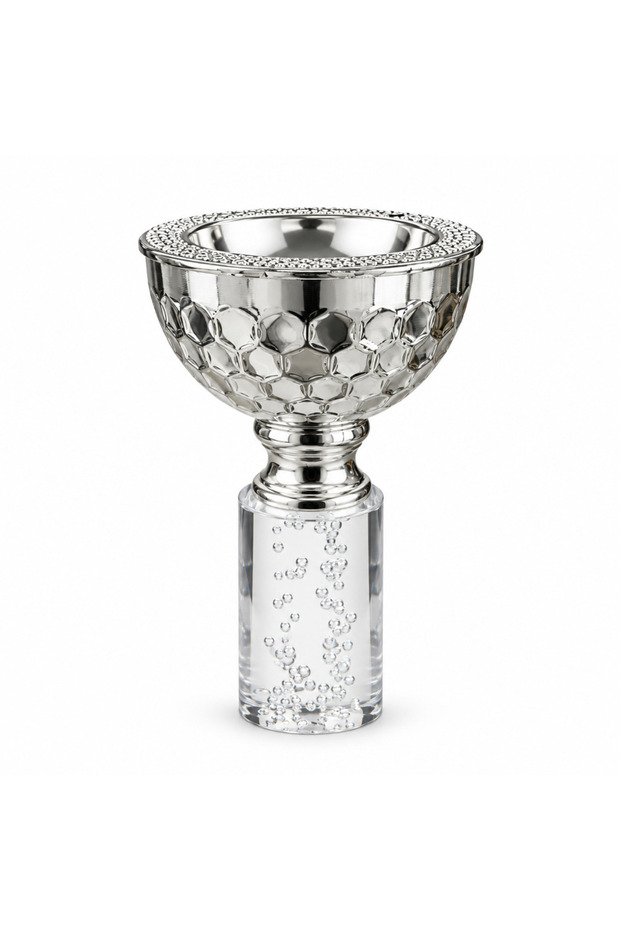 Metal Incense Burner with Acrylic Foot – 14×9cm