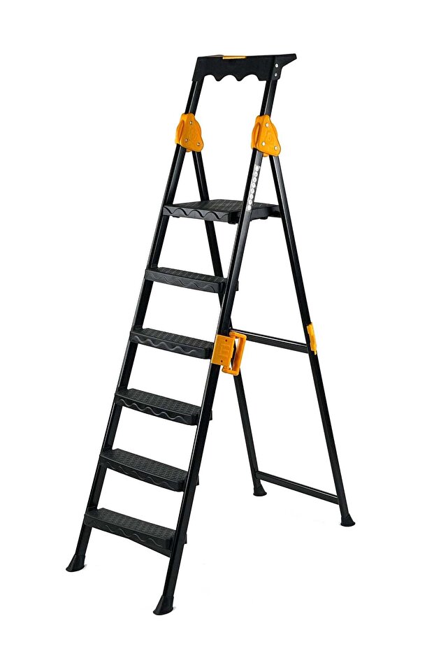 Step Ladder Plus 5 and 1 Steps Black