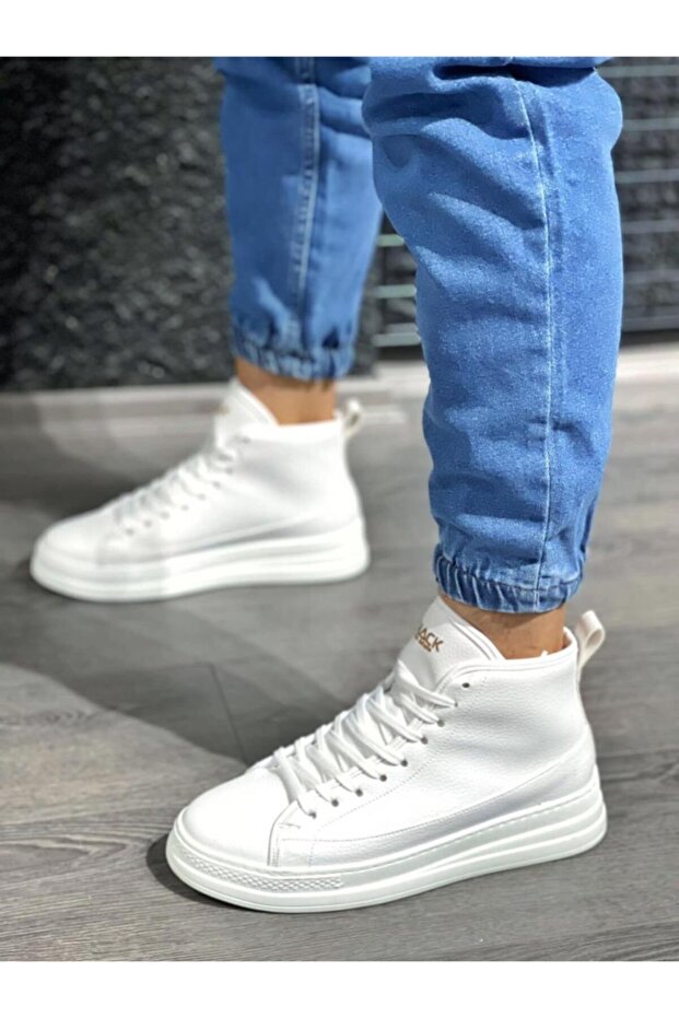 Yüksek Taban Ayakkabı C-030 Beyaz - 3