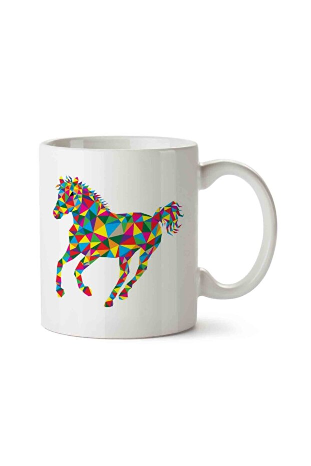 كوب بطبعة حصان الحصان على الجانبين - 1