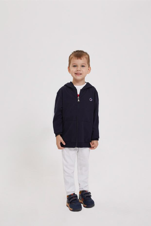 Boy's Leo Hooded Ferm.S-Shirt Indigo 202 LCB241001
