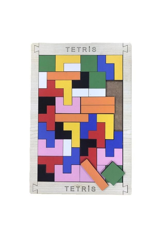Renkli Tetris 40 Pcs Eğitici Ahşap Puzzle Fbp13 - 2