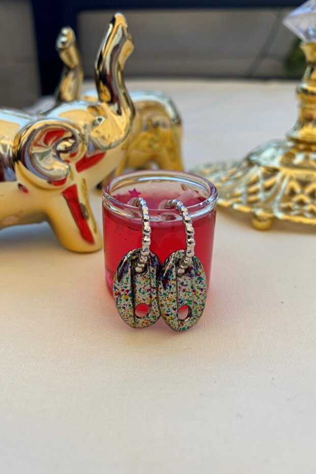 Chrome Neon Color Antiallergic Gemini Knot Earrings
