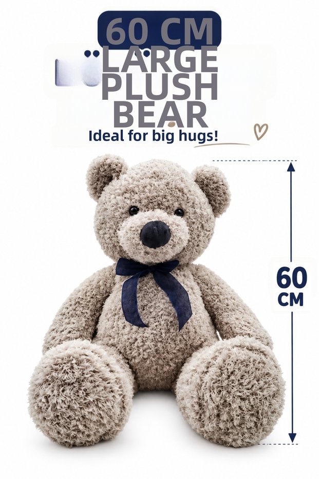 60 cm Plush Bear Large Size Premium Quality Soft Teddy Bear Special Day Gift for Children and Loved Ones