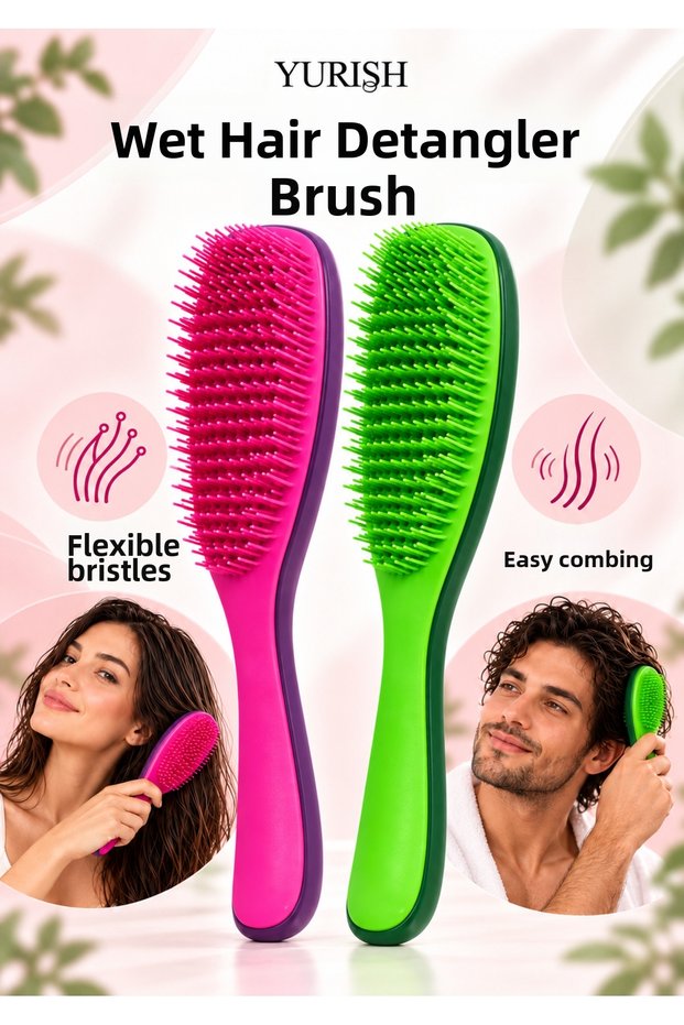 Premium Hair Detangling Brush Wet & Dry Use Detangling Comb