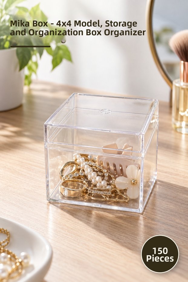 150 Pieces Mica Box – 4X4 Model, Box Organizer for Storage and Organization