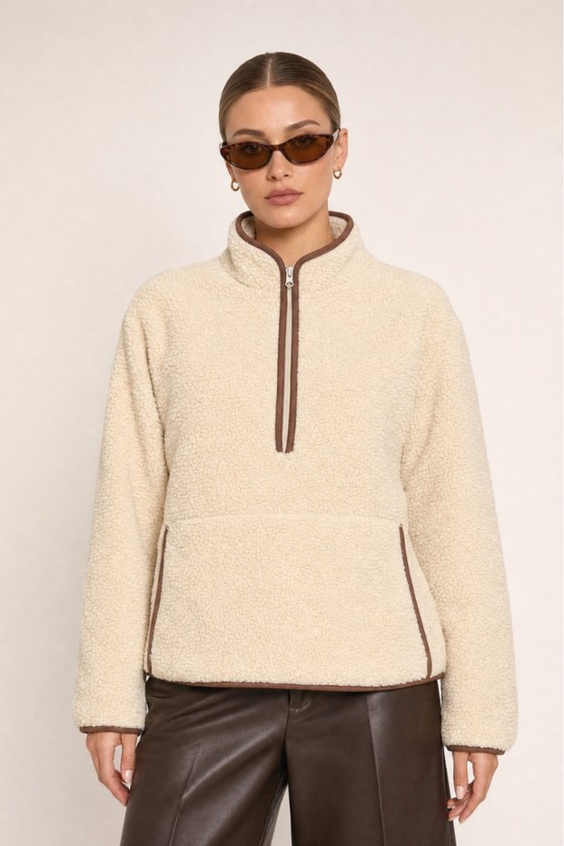 Peluş Örme Sweatshirt