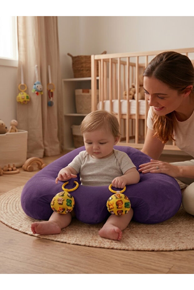 Purple Toy Baby Sitting Cushion