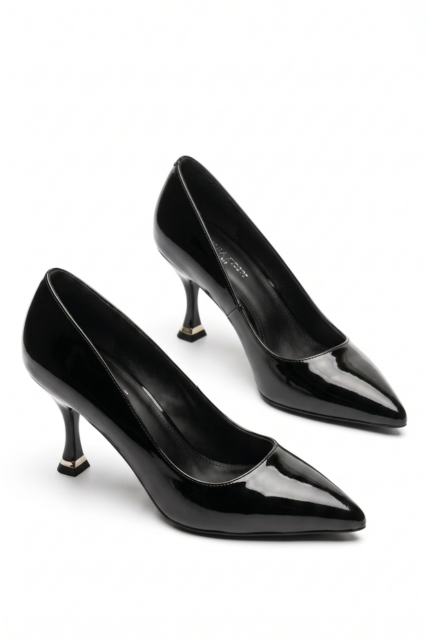 Women's Stiletto Patent Leather Closed Back Stylish Women's Stiletto