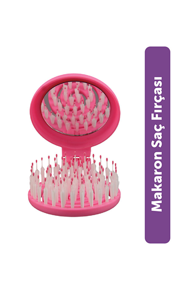 Beauty Makaron Extension Hair Brush - Special for Extension Hair, 3D Flexible, Mirrored, Bag Size