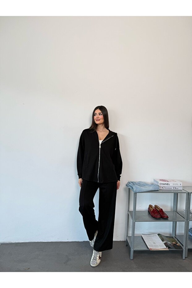 Modal Hooded Zip-Up Set
