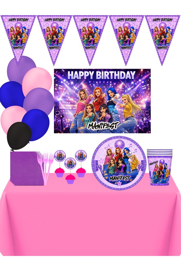 Manifest Manifest Girl Group Birthday Party Decoration Set 35X50 cm
