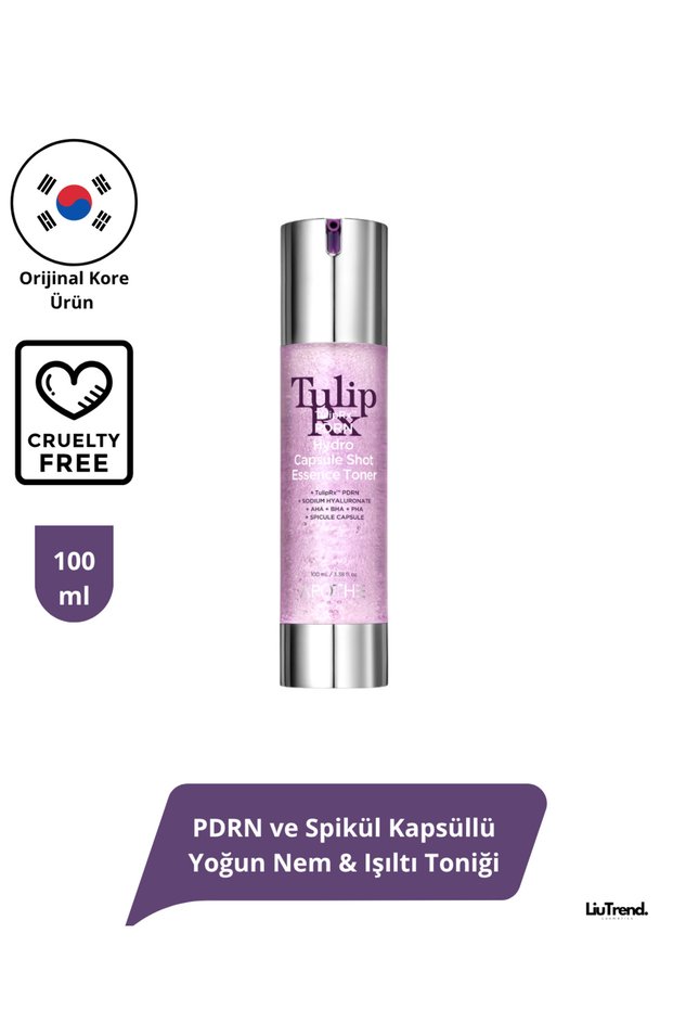 Tuliprx ™ Pdrn Hydro Capsule Shot Ess Toner 100 ml Intensive Moisture & Radiance Toner with Pdrn and Spicule Capsules