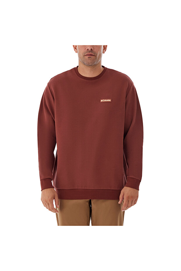 Gem Label Crewneck Erkek Kahverengi Outdoor Sweatshirt Cs0382-681