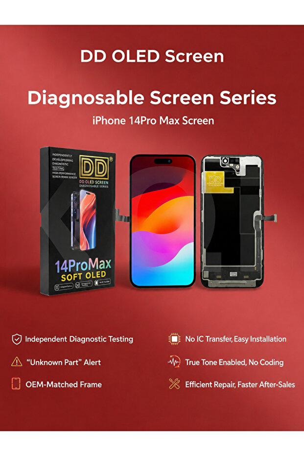 DD iPhone 14 Pro Max SOFT-OLED Diagnostic Ekran