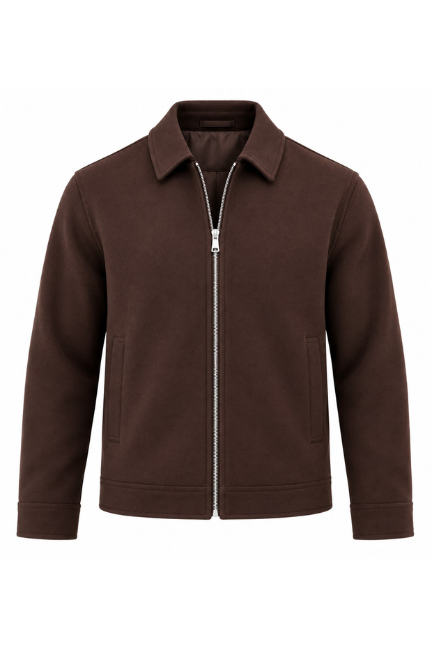 Shirt / Collar Zippered Cashmere Coat 5610