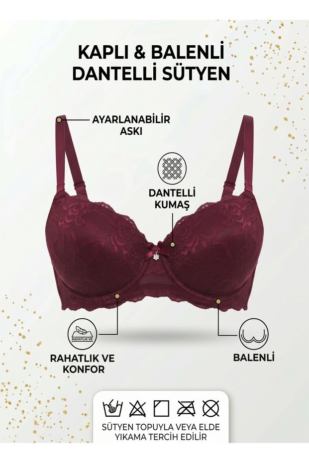 Silicone Supported Lace Bra