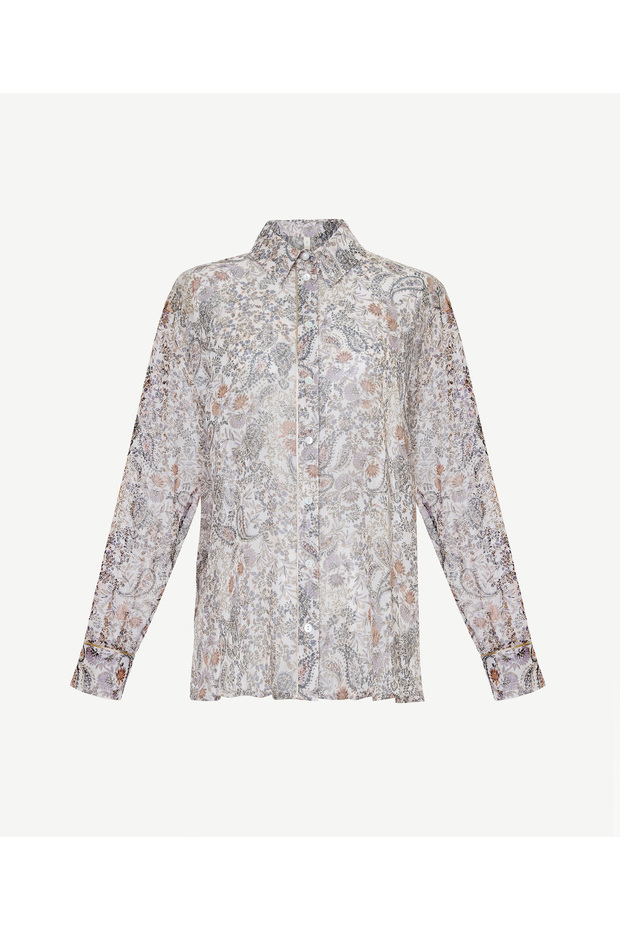 Slim Shirt Collar Long Sleeve Shirt