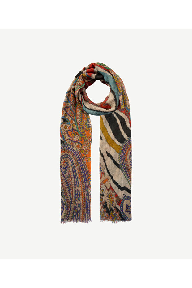 Patterned Wool Shawl