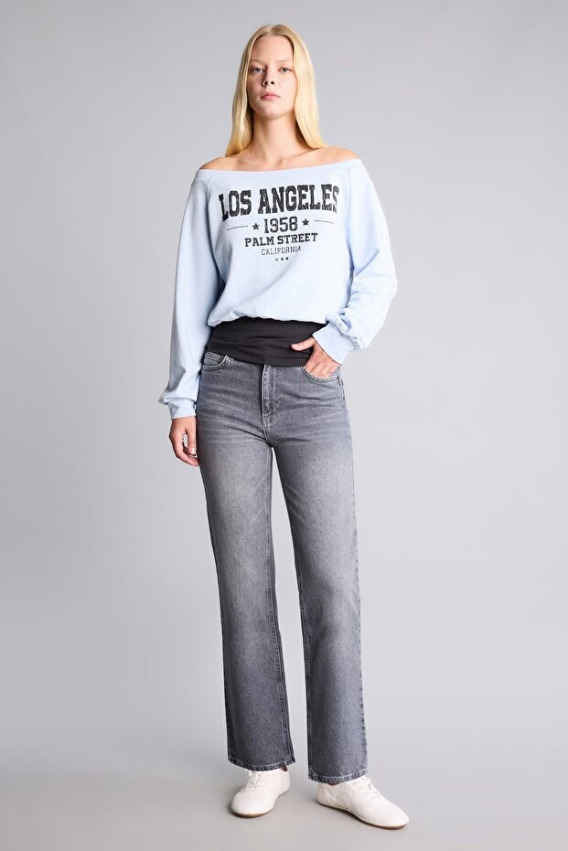 Comfort Straight Mid Waist Pipe Leg Jean Trousers D8154Ax26Au