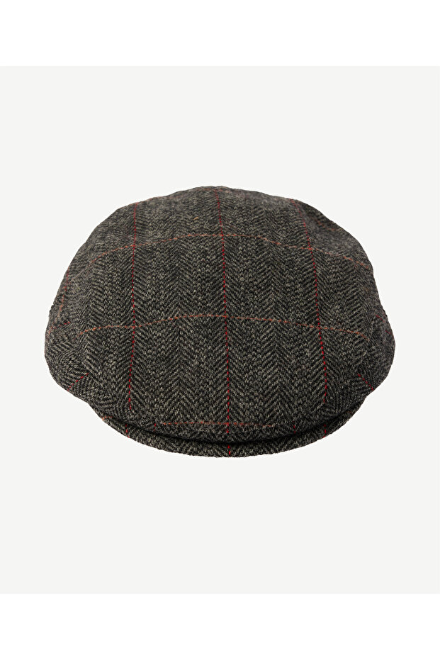 Wool Blend Plaid Patterned Beanie