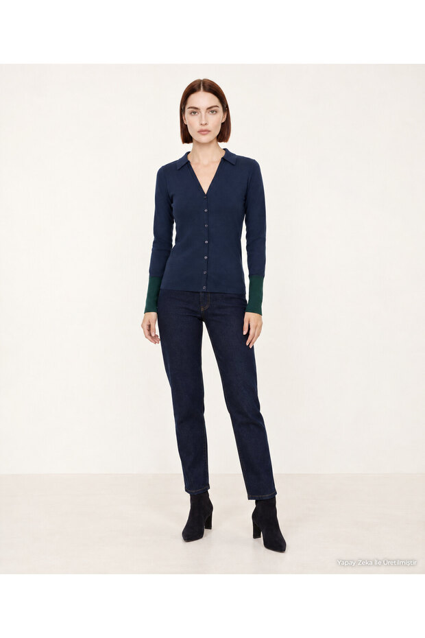 Cotton Regular Crew Neck Long Sleeve Cardigan