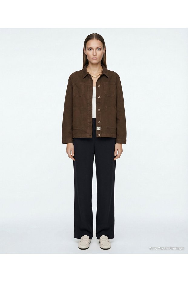 Boyfriend Jacket Collar Long Sleeve Jacket