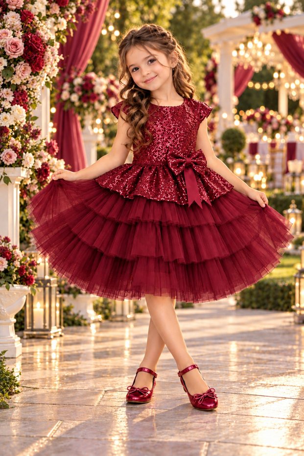 Birthday Special Day Children's Evening Dress Sequined Dress