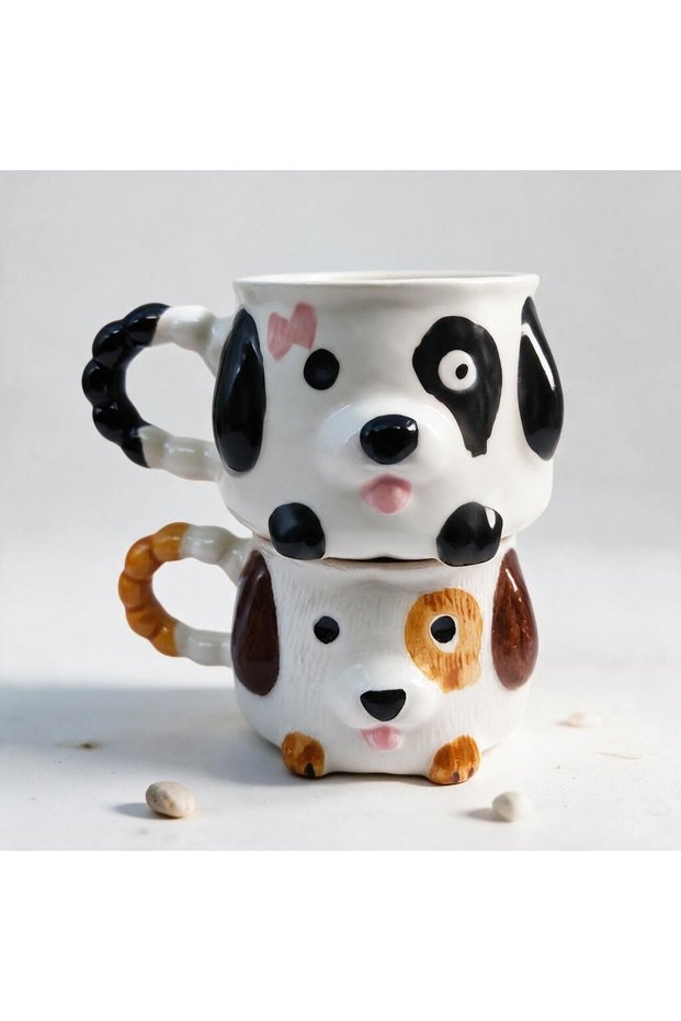 Relief Pattern 15 Different Models 2-Piece Mug, Hand-Crafted, 2D 360 Degree Patterned
