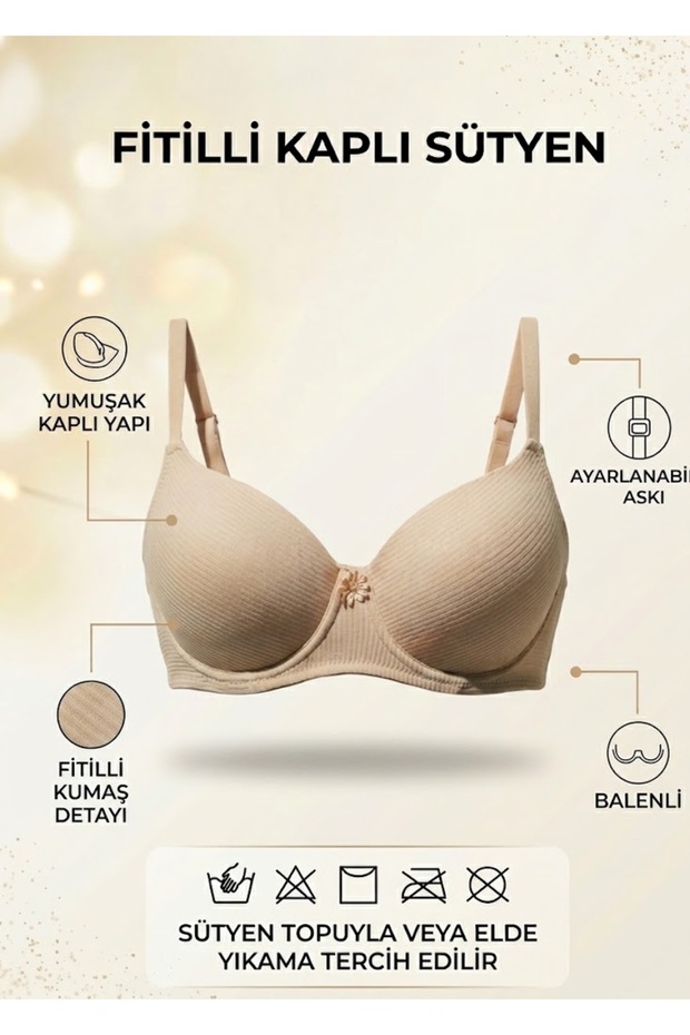 Underwire Non-Support Micro Corded Fabric Bra