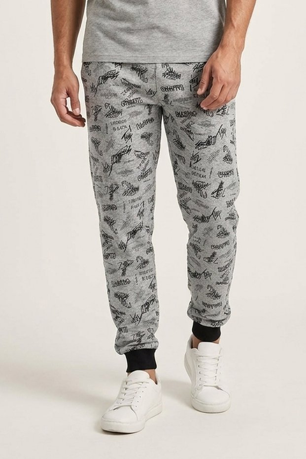 Gray Written Sweatpants